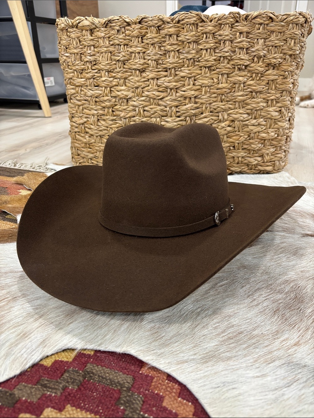Ariat Brown Felt Western Cowboy Hat 7 3/8